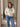 Pull polo à col en jean brodé – Blanc