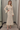Meerjungfrauen-Kleid aus Spitze mit Stehkragen - Beige
