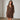 Kurzes Damenkleid mit Druckmuster, Wickeloptik und betonter Taille - Schoko