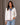 Damen-Strickjacke mit Kontrastkanten - Weiß