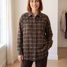 Chemise oversize à carreaux tendance – Choco