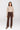Gerade geschnittene High-Waist-Hose - Schoko