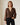 Damen-Wickelbluse mit V-Ausschnitt und Print - Schoko