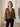 Damen-Wickelbluse mit V-Ausschnitt - Schoko